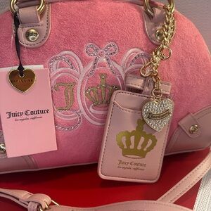 Juicy Couture Pink Tote with Gold Accents